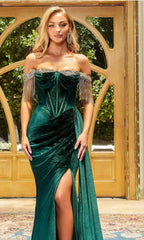 Captivating Elegance: Portia and Scarlett's Enchanting Off-Shoulder Gown