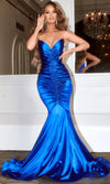 Shimmering Glamour: Portia and Scarlett's Metallic Mermaid Gown for Unforgettable Occasions