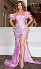 Portia & Scarlett: Shimmering Mermaid Gown for Stellar Occasions