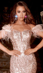 Portia & Scarlett: Shimmering Mermaid Gown for Stellar Occasions