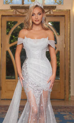 **Shimmering Elegance: Portia and Scarlett's Dazzling Mermaid Gown**