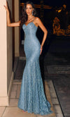 Shimmering Elegance: Portia and Scarlett's Captivating Blue Gown for Unforgettable Occasions