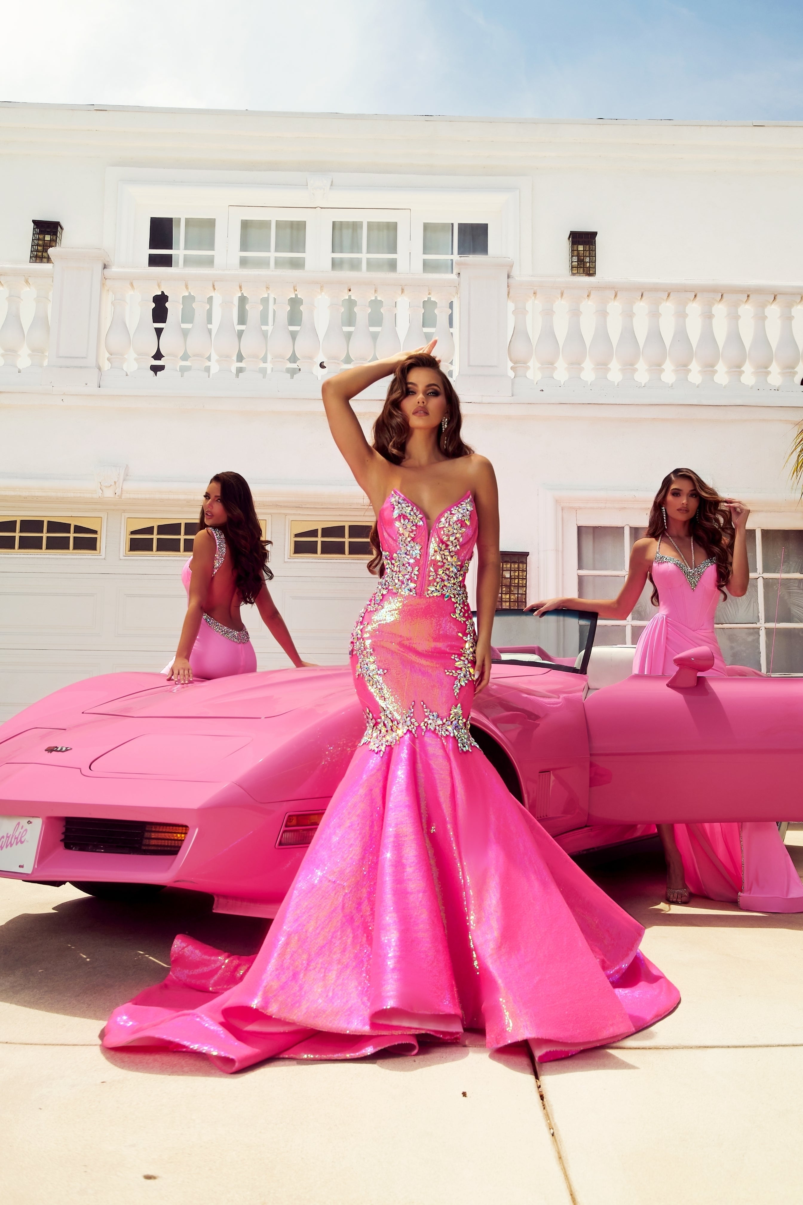 Shimmering Elegance: Portia and Scarlett's Corset Boned Gown for Unforgettable Moments