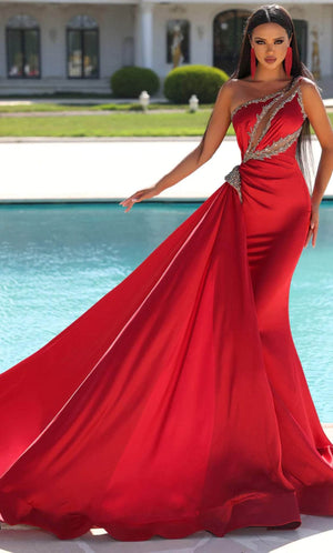 Portia and Scarlett's Shimmering Satin Gown: A Captivating Vision for Prom and Pageants