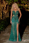 Captivating Elegance: Portia and Scarlett PS23721c Sequin and Bead Gown