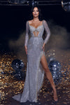 **Portia and Scarlett's Enchanting Beaded Gown: Red Carpet Radiance**