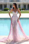 **Portia and Scarlett's Enchanting Transparent Gown: A Vision of Radiance for Special Occasions**