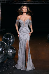 Shimmering Elegance: Portia and Scarlett's Captivating Evening Gown