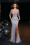**Portia and Scarlett: Captivating Beaded Evening Gown for Unforgettable Occasions**