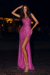 Captivating Glamour: Portia and Scarlett's Beaded Evening Gown