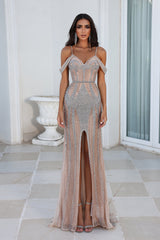Portia and Scarlett PS23990: Enchanting Allure with Crystals and a Daring Slit