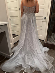 Sparkling Beaded Mermaid Evening Gown with Sheer Corset by Royal Queen RQ8208