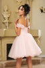 Cocktail Sweetheart Off The Shoulder A-Line Dress By May Queen MQ2159 - Dress