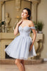 Cocktail Sweetheart Off The Shoulder A-Line Dress By May Queen MQ2159 - Dress