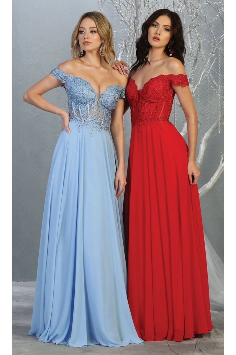 Elegant Formal Embroidered Prom Gown And Plus Size