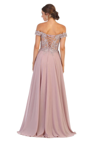 Elegant Formal Embroidered Prom Gown And Plus Size