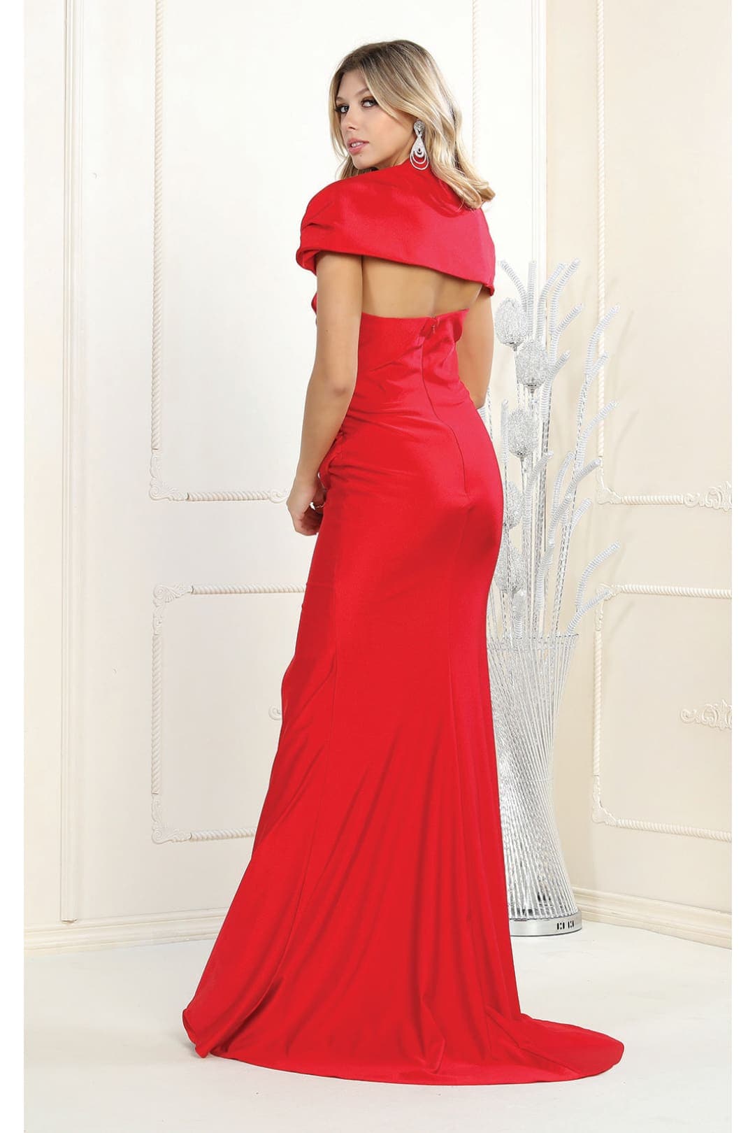 Pleated Fitted Mermaid Dress - Dress