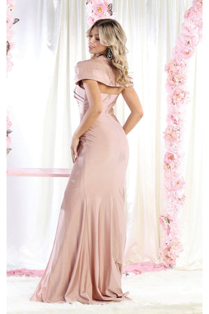 Pleated Fitted Mermaid Dress - Dress