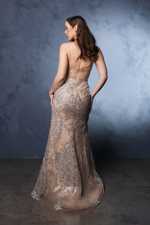 Evening Dress Sleeveless Sequin Sheath Gala Gown By Royal Queen RQ8160 - Dress