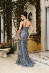 Evening Dress Sleeveless Sequin Sheath Gala Gown By Royal Queen RQ8160 - Dress