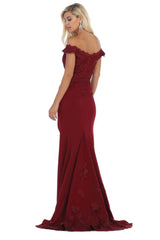 Fitted Evening Gown Mermaid Long Formal Prom Dress by May Queen MQ1675 - Dress