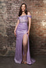 Formal Dress High Slit Ruched Evening Gown By May Queen MQ2115 - Dress