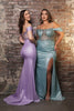 Formal Dress High Slit Ruched Evening Gown By May Queen MQ2115 - Dress
