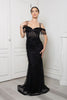 Formal Dress Long Sweetheart Sheath Gown By Royal Queen RQ8193 - BLACK / 4 - Dress