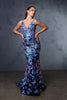 Formal Dress Plunging V-Neck Mermaid Prom Gown By Royal Queen RQ8140 - Dress