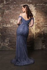 Formal Dress Plunging V-Neck Sheath Evening Gown By Royal Queen RQ8197 - Dress