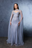 Formal Dress Sleeveless Mid Open Back Prom Gown By Royal Queen RQ8164 - DUSTYBLUE / 4 - Dress