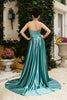 Formal Dress Strapless High Split A-Line Prom Gown By May Queen MQ2144 - Dress