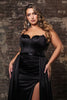 Formal Dress Strapless High Split A-Line Prom Gown By May Queen MQ2144 - Dress