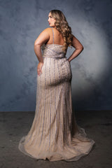 Formal Dress Sweetheart Beaded Sheath Gala Gown By Royal Queen RQ8169 - Dress