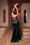 Formal Evening Gown With High Split Strapless Mermaid Prom Dress By May Queen MQ2109 - Dress