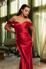 Gala Night Dress Off Shoulder Sheath Formal Dress By May Queen MQ2138 - Dress