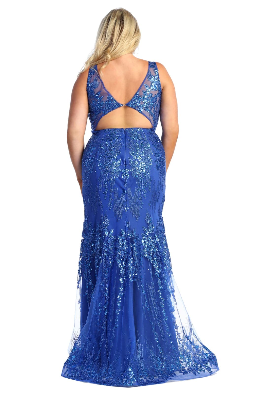 Glittery Bodycon Mermaid Dress - Dress