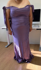 Stretchy Off Shoulder Plus Gown by May Queen MQ1858B
