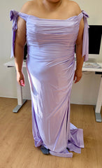 Stretchy Off Shoulder Plus Gown by May Queen MQ1858B