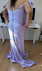 Stretchy Off Shoulder Plus Gown by May Queen MQ1858B