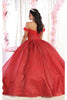 Off Shoulder Floral Quinceanera Ball Gown