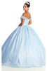 Off Shoulder Floral Quinceanera Ball Gown