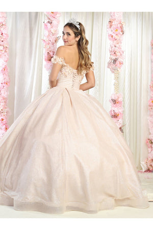 Champagne Plus Size Quinceañera Ball Gown by LK154