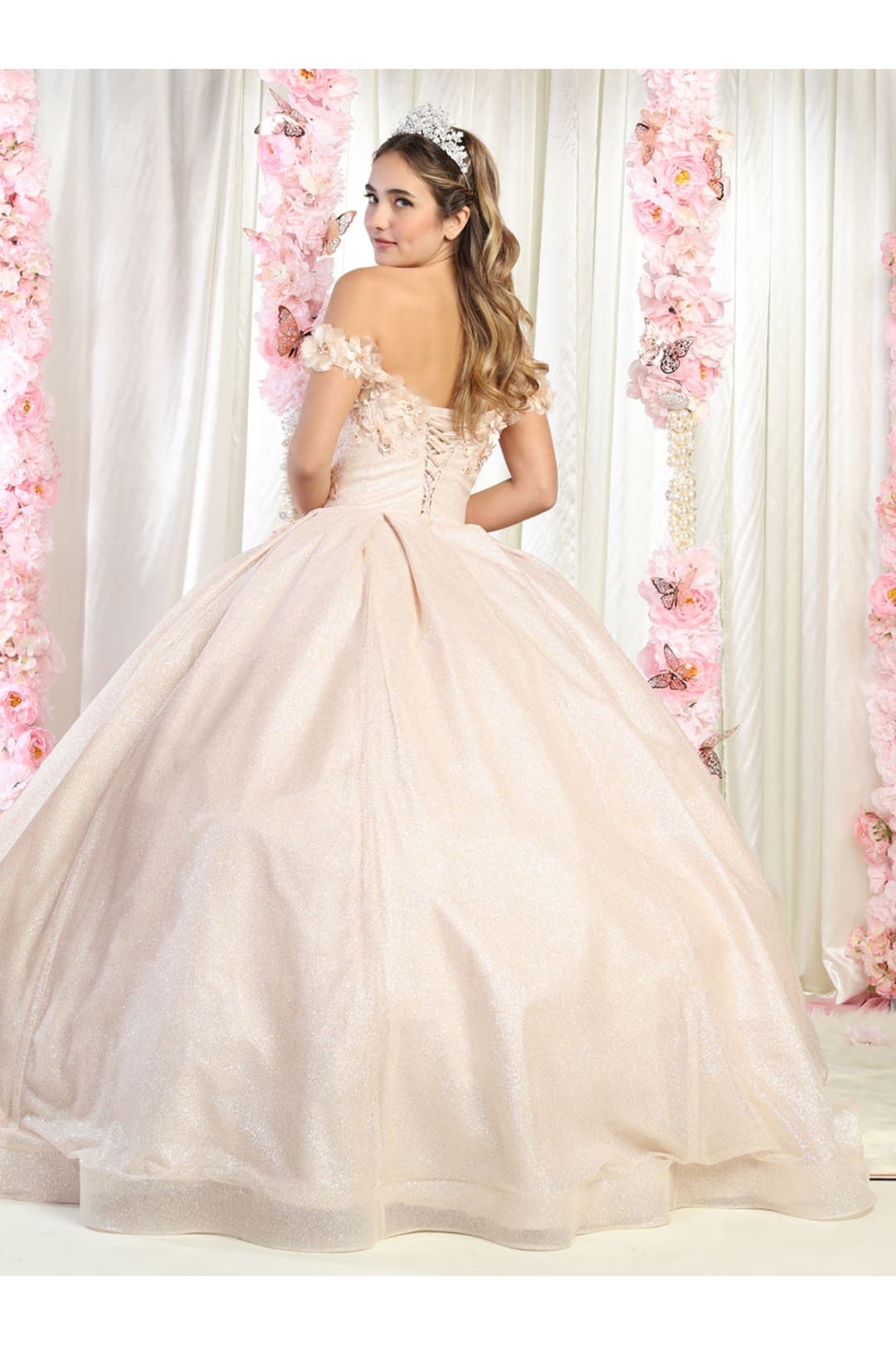 Mauve Plus Size Ball Gown Quinceañera Dress