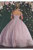 Off Shoulder Floral Quinceanera Ball Gown