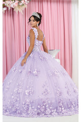 Layla K LK157 Sleeveless Floral Embroidered Quinceañera Ball Gown - Dress