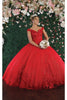 Floral Applique Quince Dress - RED / 4