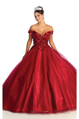 Princess Ball Dress - BURGUNDY / 2