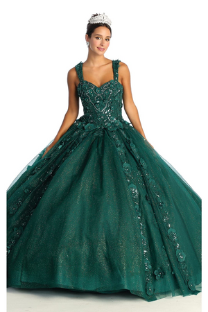 Glitter Quince Dress - HUNTER GREEN / 4