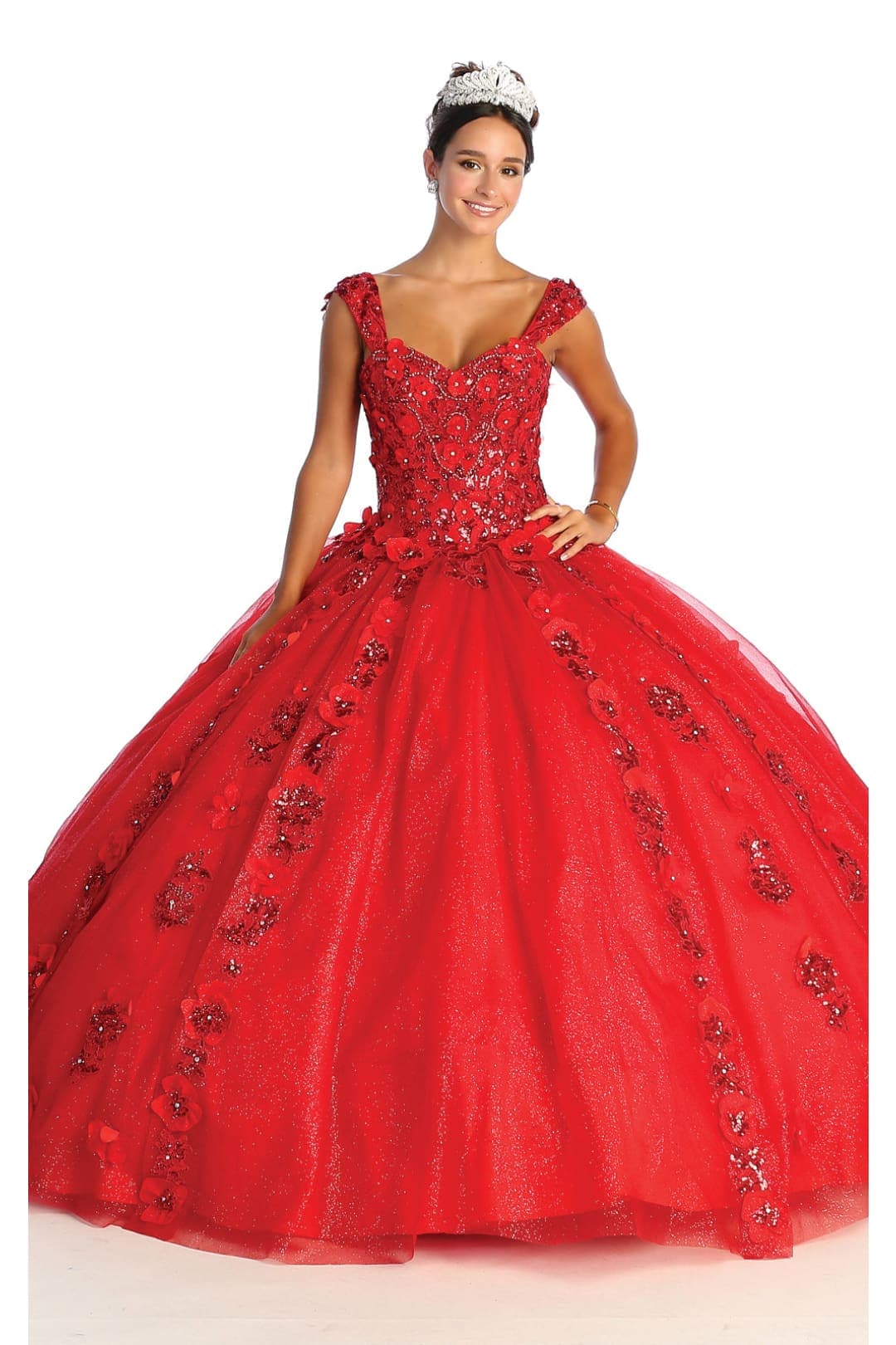 Glitter Quince Dress - RED / 4